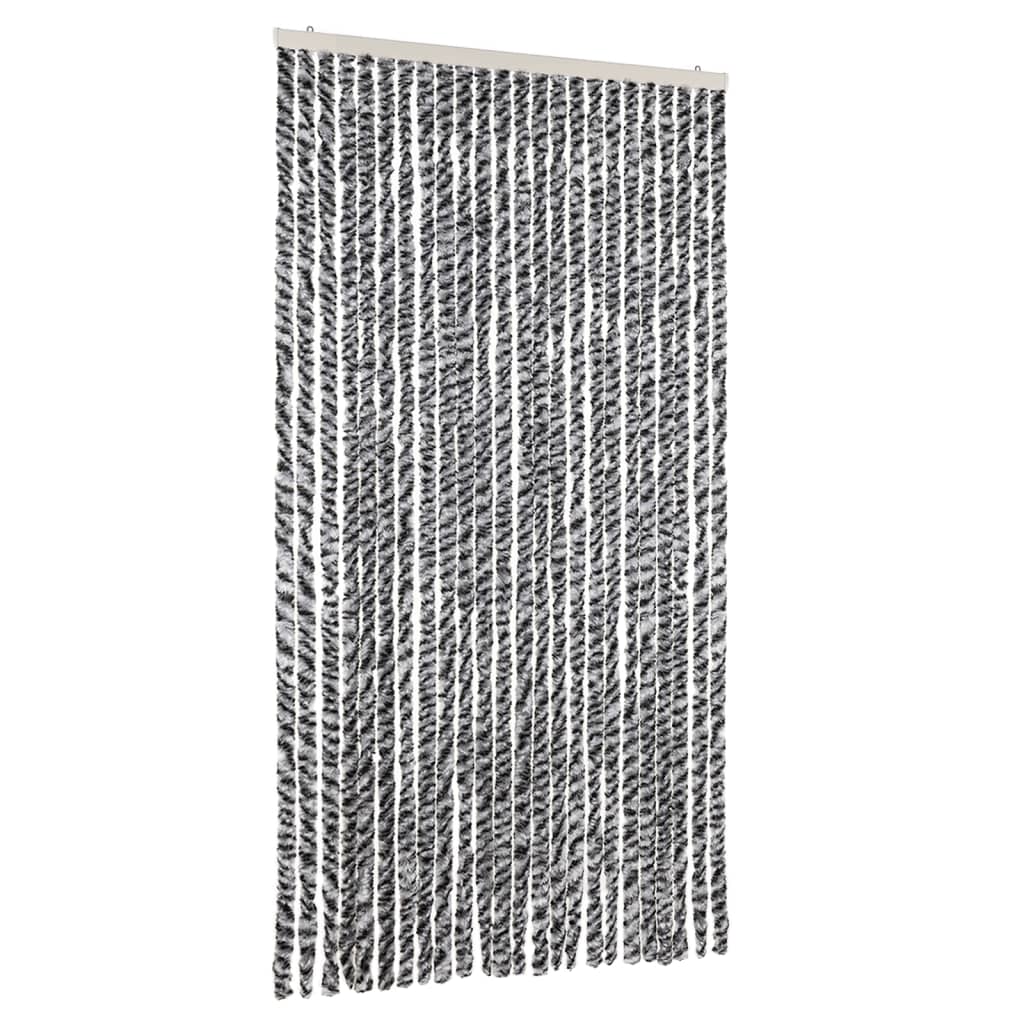 Thumbnail - vidaXL Fliegenvorhang Grau, Schwarz und Weiß 100x230 cm Chenille