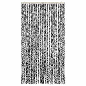 Závěs proti hmyzu černý a bílý 100 x 230 cm žinylka - obrázek 3