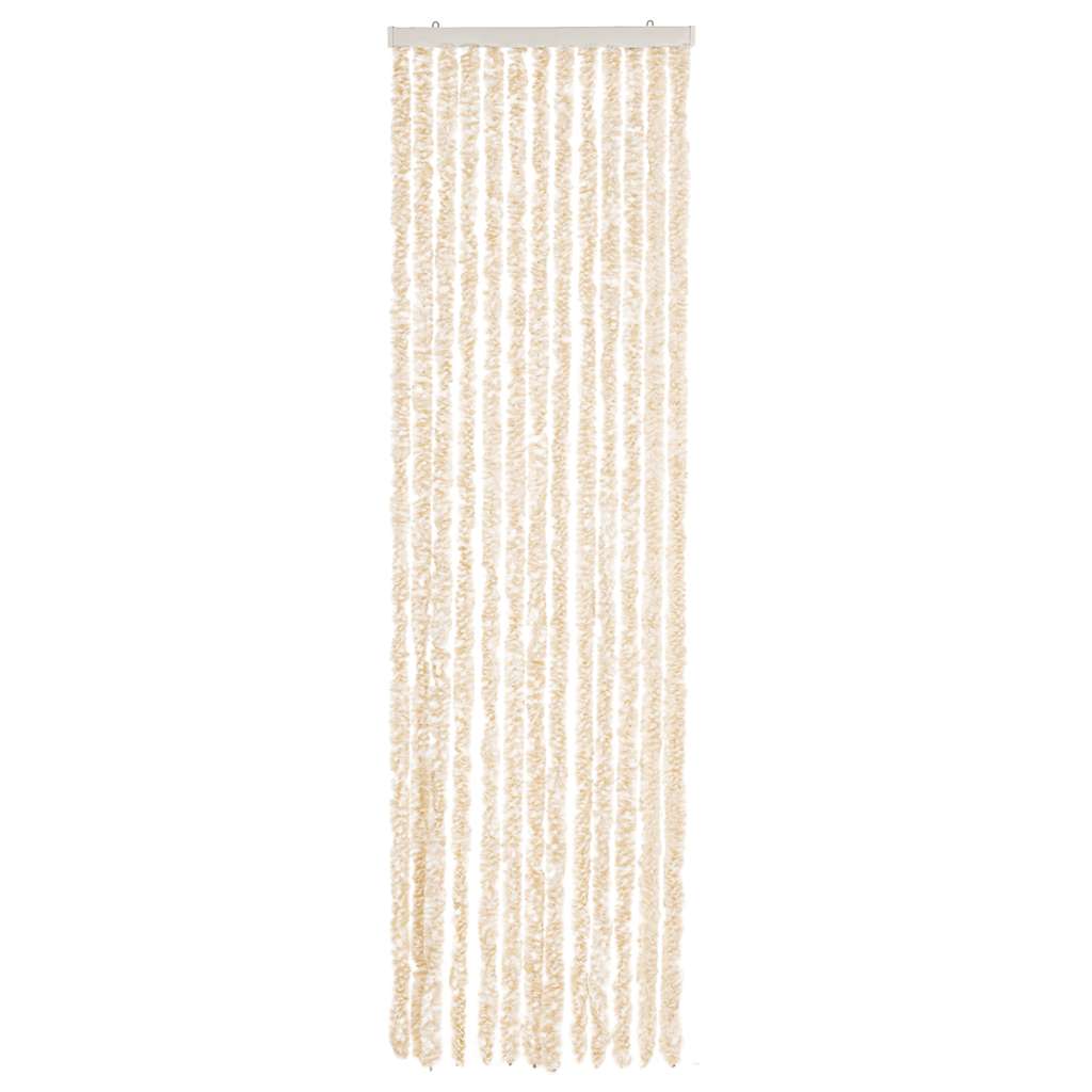 Thumbnail - vidaXL Fliegenvorhang Beige und Weiß 56x200 cm Chenille