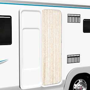 Zavesa proti mrčesu bež in bela 56x200 cm šenilja