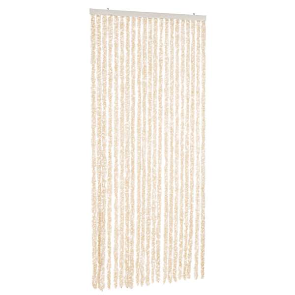 vidaXL putukakardin, beež ja valge, 90 x 220 cm, &scaron;enill
