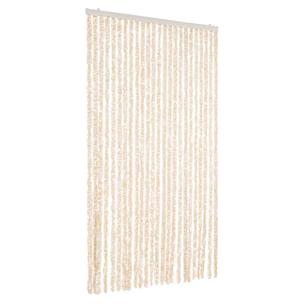 vidaXL Závěs proti hmyzu béžový a bílý 100 x 200 cm žinylka