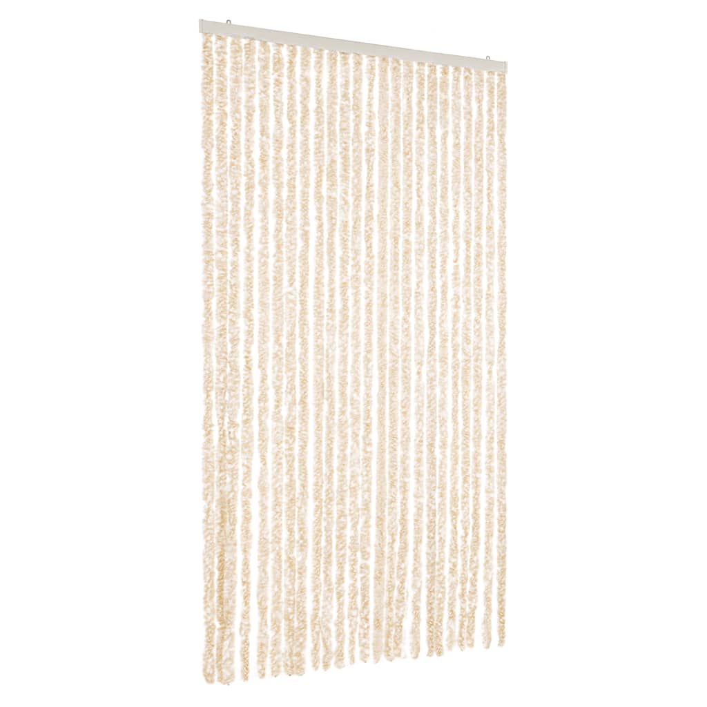 vidaXL Závěs proti hmyzu béžový a bílý 100 x 220 cm žinylka