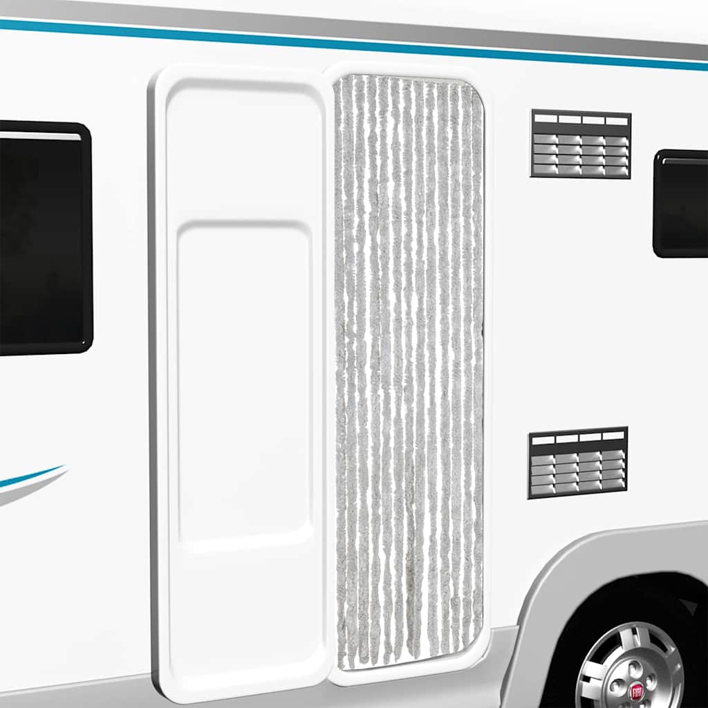 vidaXL Perdea pentru insecte, gri, 56x185 cm, chenille