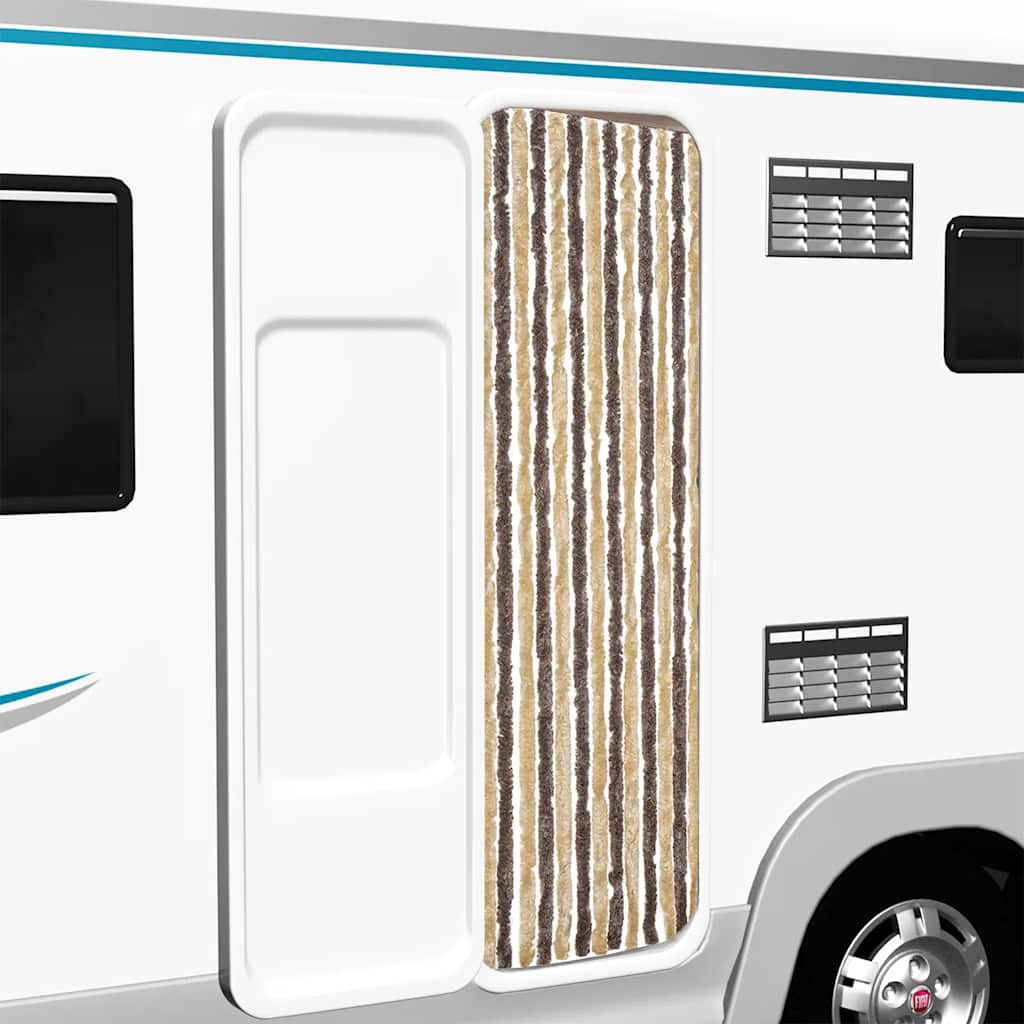 vidaXL Perdea pentru insecte, maro închis și bej, 56x185 cm, chenille