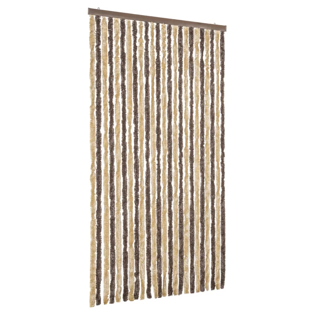vidaXL Závěs proti hmyzu tmavě hnědý a béžový 100 x 230 cm žinylka