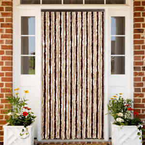 Zavesa proti mrčesu bež in svetlo rjava 100x230 cm šenilja