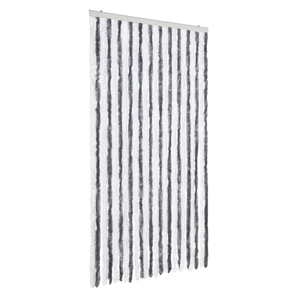 vidaXL Závěs proti hmyzu šedý a bílý 100 x 230 cm žinylka