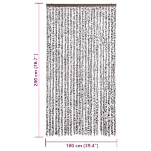 Závěs proti hmyzu hnědý a béžový 100 x 200 cm žinylka - obrázek 7