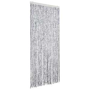 Závěs proti hmyzu bílý a šedý 100 x 200 cm žinylka - obrázek 2