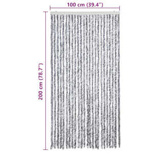 Závěs proti hmyzu bílý a šedý 100 x 200 cm žinylka - obrázek 7