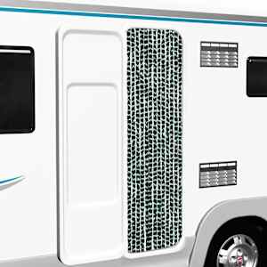 Zavesa proti mrčesu zelena in bela 56x200 cm šenilja