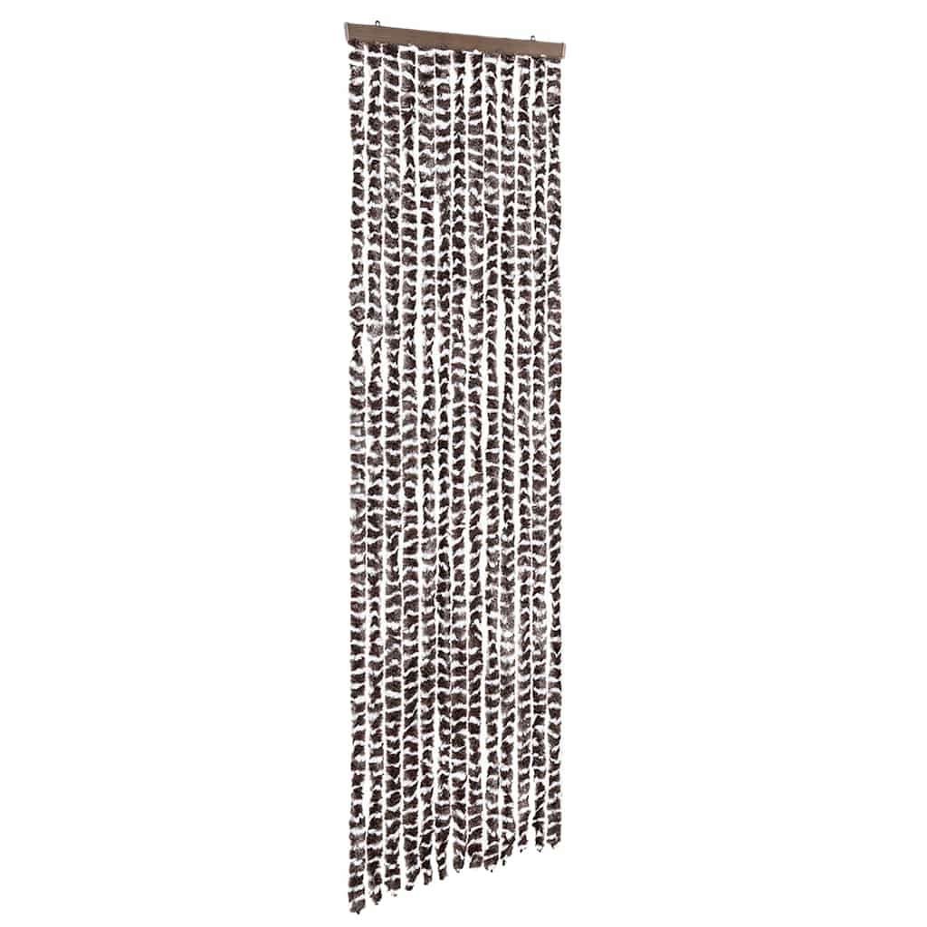 vidaXL Závěs proti hmyzu hnědý a bílý 56 x 200 cm žinylka