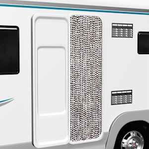 Zavesa proti mrčesu rjava in bela 56x200 cm šenilja