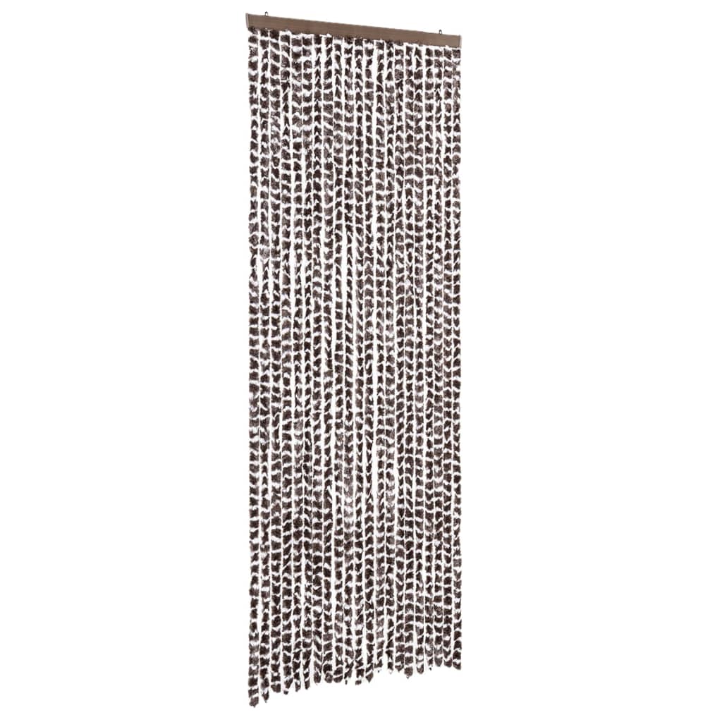 vidaXL Závěs proti hmyzu hnědý a bílý 90 x 200 cm žinylka