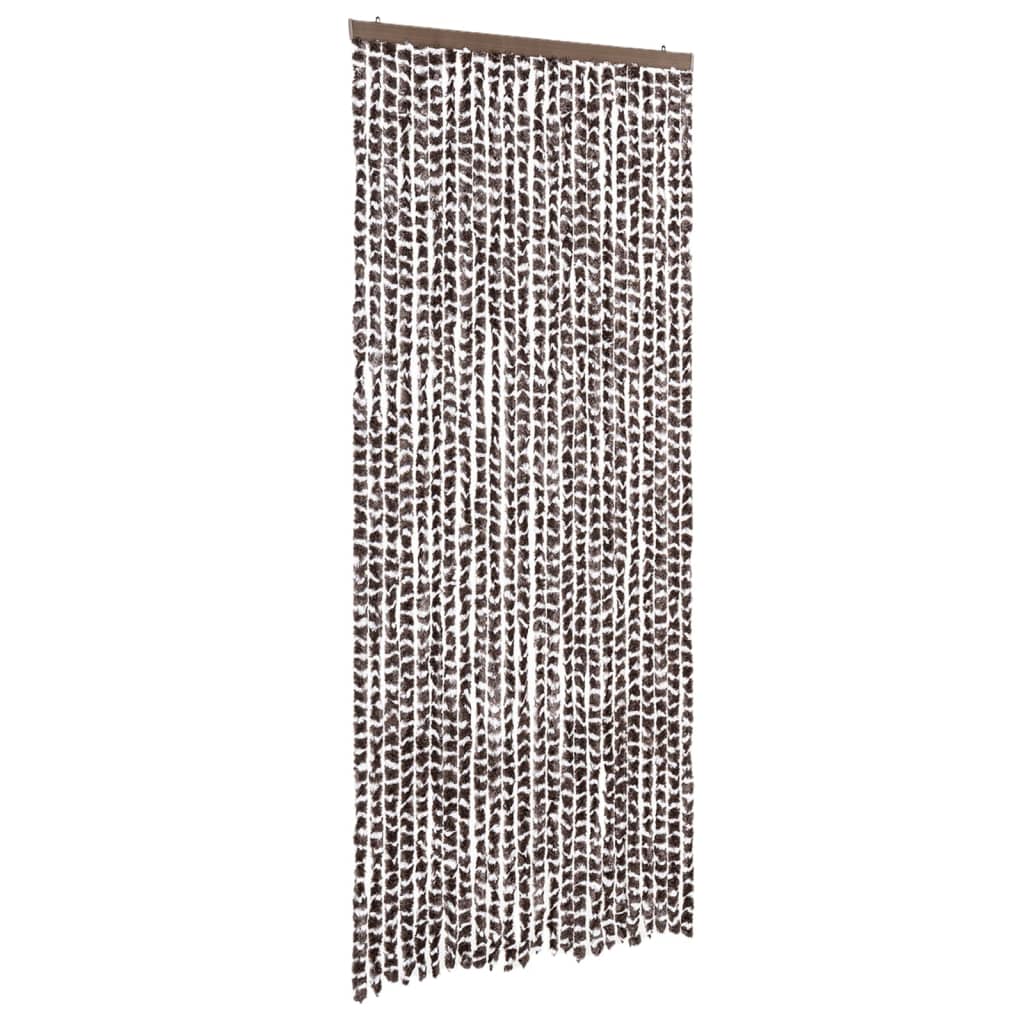 vidaXL Závěs proti hmyzu hnědý a bílý 100 x 230 cm žinylka