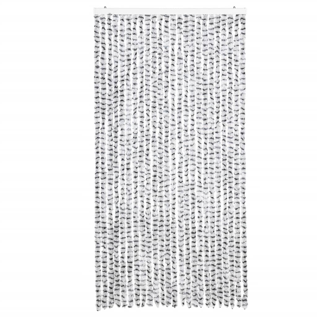 vidaXL világosszürke és sötétszürke zsenília rovarfüggöny 100 x 230 cm
