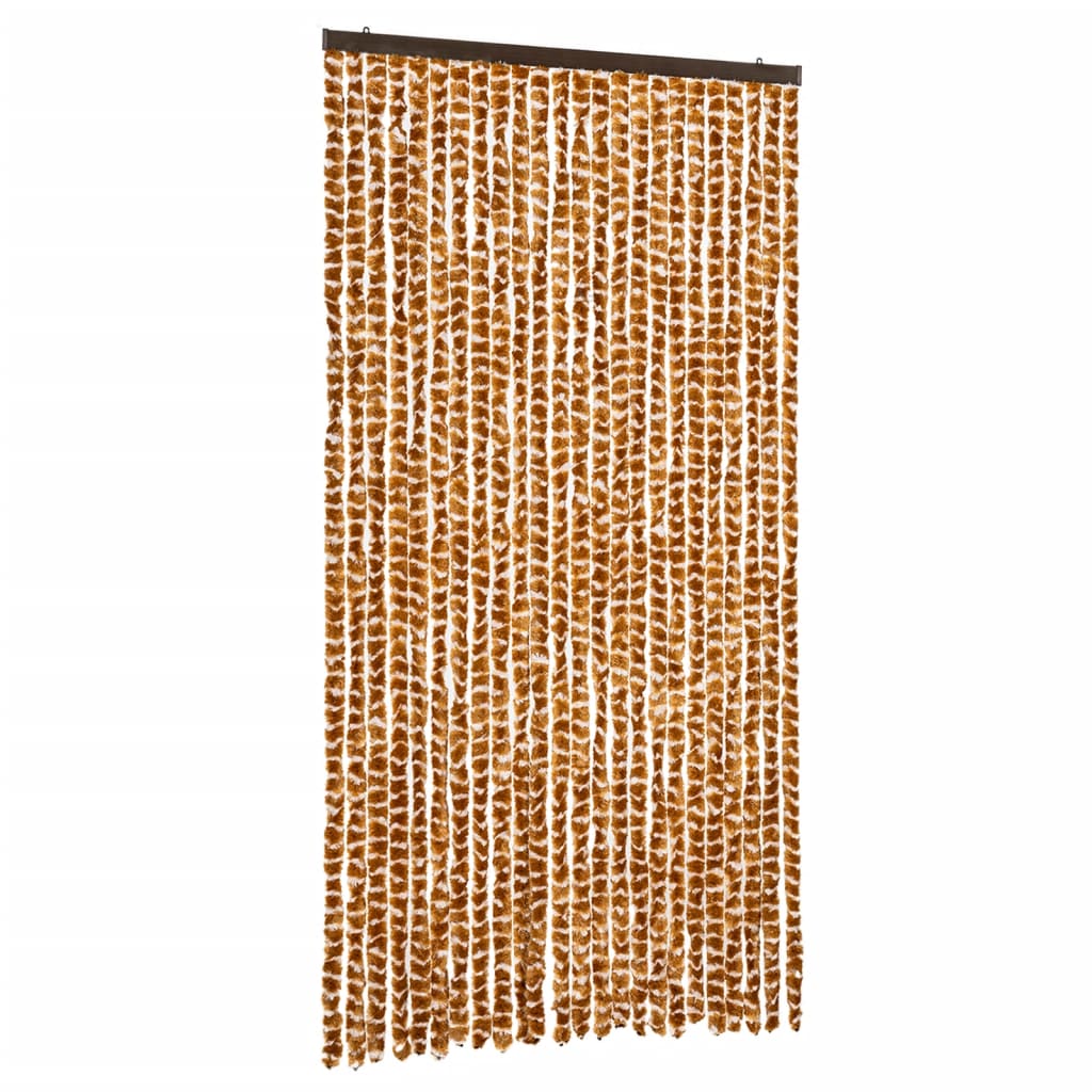 vidaXL Závěs proti hmyzu okrový a bílý 100 x 200 cm žinylka