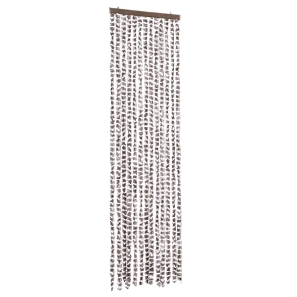 vidaXL putukakardin, pruunikashall ja valge, 56 x 200 cm, &scaron;enill