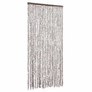 vidaXL putukakardin, pruunikashall ja valge, 90 x 200 cm, &scaron;enill