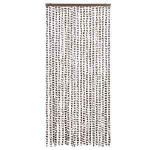 Závěs proti hmyzu taupe a bílý 90 x 200 cm žinylka - obrázek 3
