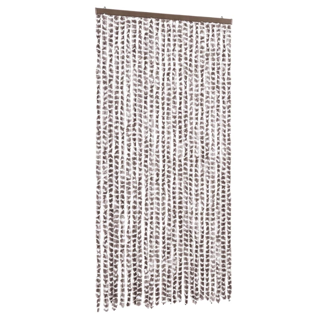 vidaXL Závěs proti hmyzu taupe a bílý 100 x 200 cm žinylka