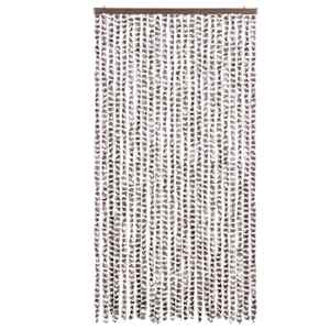 Závěs proti hmyzu taupe a bílý 100 x 200 cm žinylka - obrázek 3