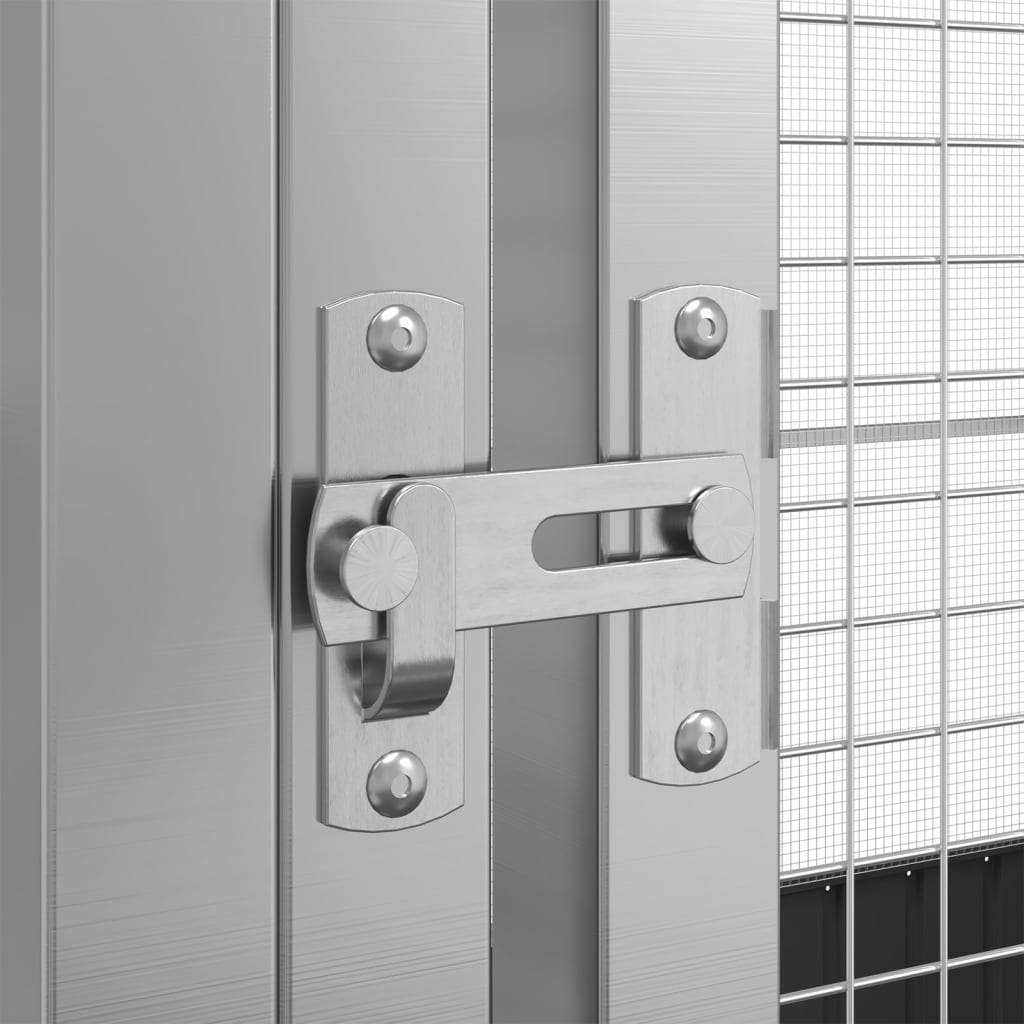 Aviary with Extension Outdoor Bird Cage Parrot Budgie House Silver Steel vidaXL - Picture 25 of 88