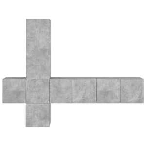 5dílná obývací stěna betonově šedá kompozitní dřevo - obrázek 5