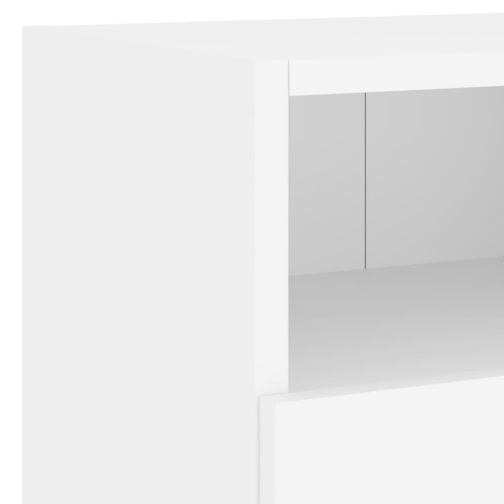  4-dielne TV nástenné skrinky biele kompozitné drevo
