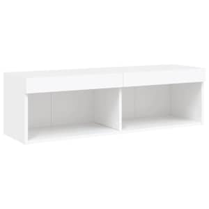 5dílná obývací stěna s LED osvětlením bílá kompozitní dřevo - obrázek 9