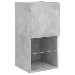 6dílná obývací stěna s LED betonově šedá kompozitní dřevo - obrázek 8