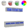 vidaXL 5-osaline telerikappide komplekt LED-tuledega, hall Sonoma tamm