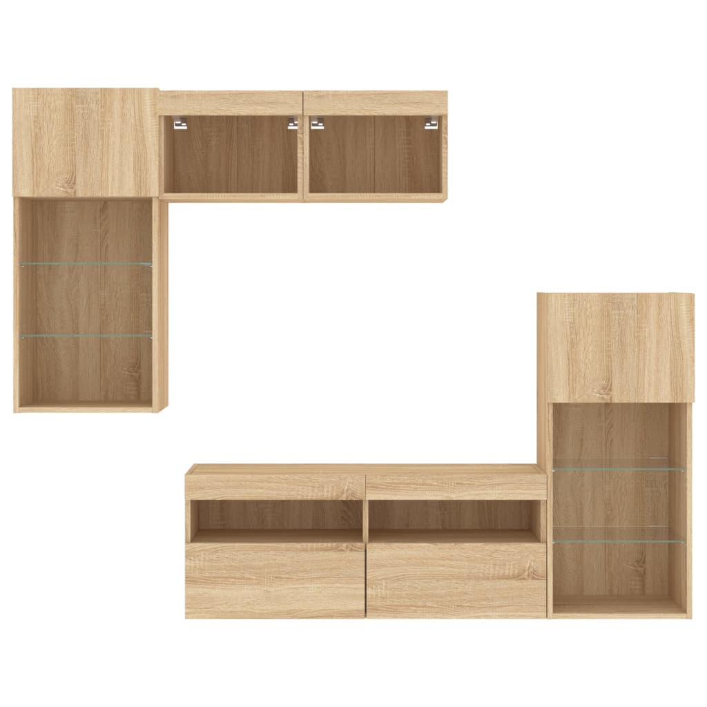  vidaXL Armario para libros, estante de pie, estantería de pared  para sala de estar, escandinavo moderno, blanco y roble Sonoma de madera de  ingeniería