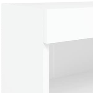 8dílná obývací stěna s LED osvětlením bílá - obrázek 12