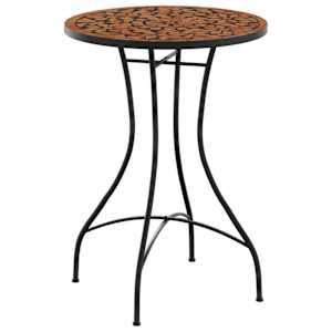 vidaXL mosaiikplaadiga bistroolaud, terrakota, &Oslash;50x70 cm, keraamiline