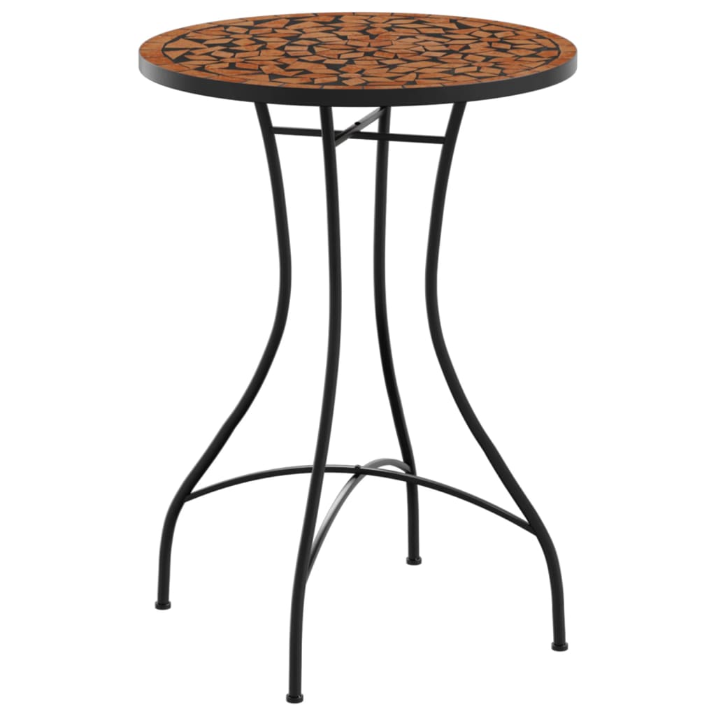 vidaXL Mozaikový bistro stolek terakota Ø 50 x 70 cm keramika
