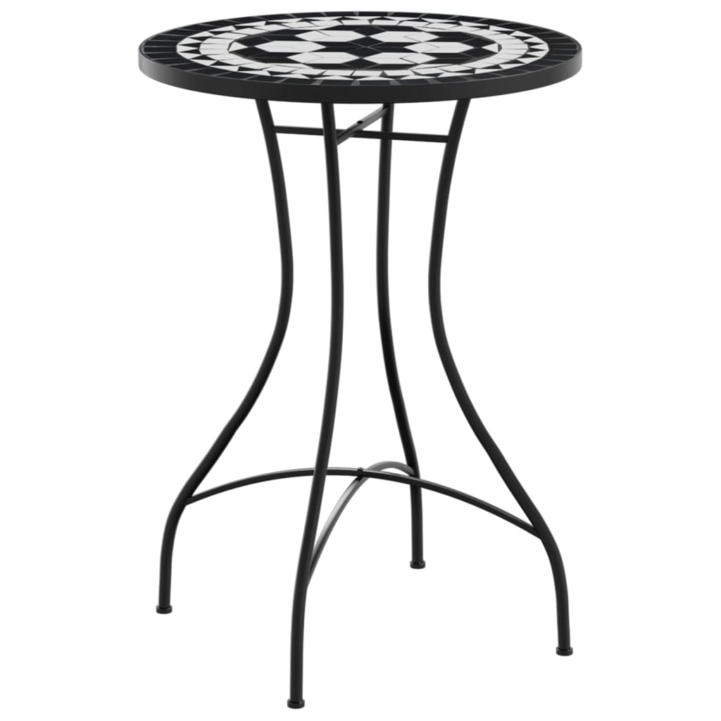 vidaXL Mozaikový bistro stolek černý Ø 50 x 70 cm keramika