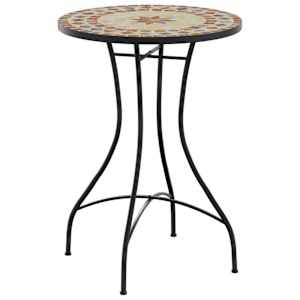 vidaXL mosaiigiga bistroolaud, terrakota /valge, &Oslash;50x70cm, keraamiline