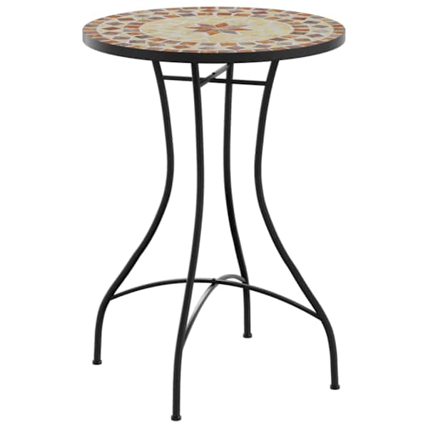 vidaXL mosaiigiga bistroolaud, terrakota /valge, &Oslash;50x70cm, keraamiline