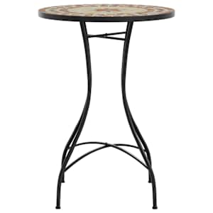 Mozaikový bistro stolek terakotový a bílý Ø 50 x 70 cm keramika - obrázek 5