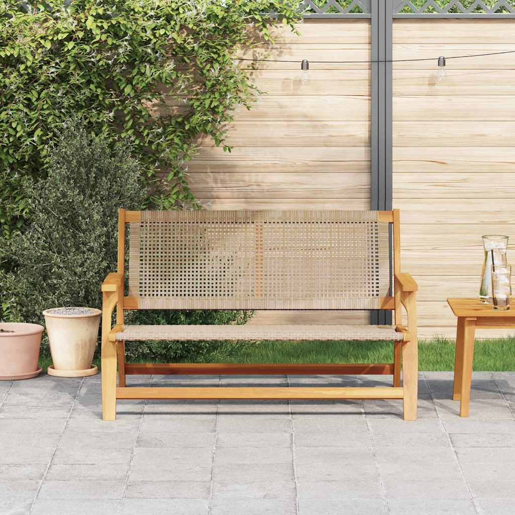vidaXL Tuinmeubelen Beige 122 x 78 x 73cm Massief acaciahout