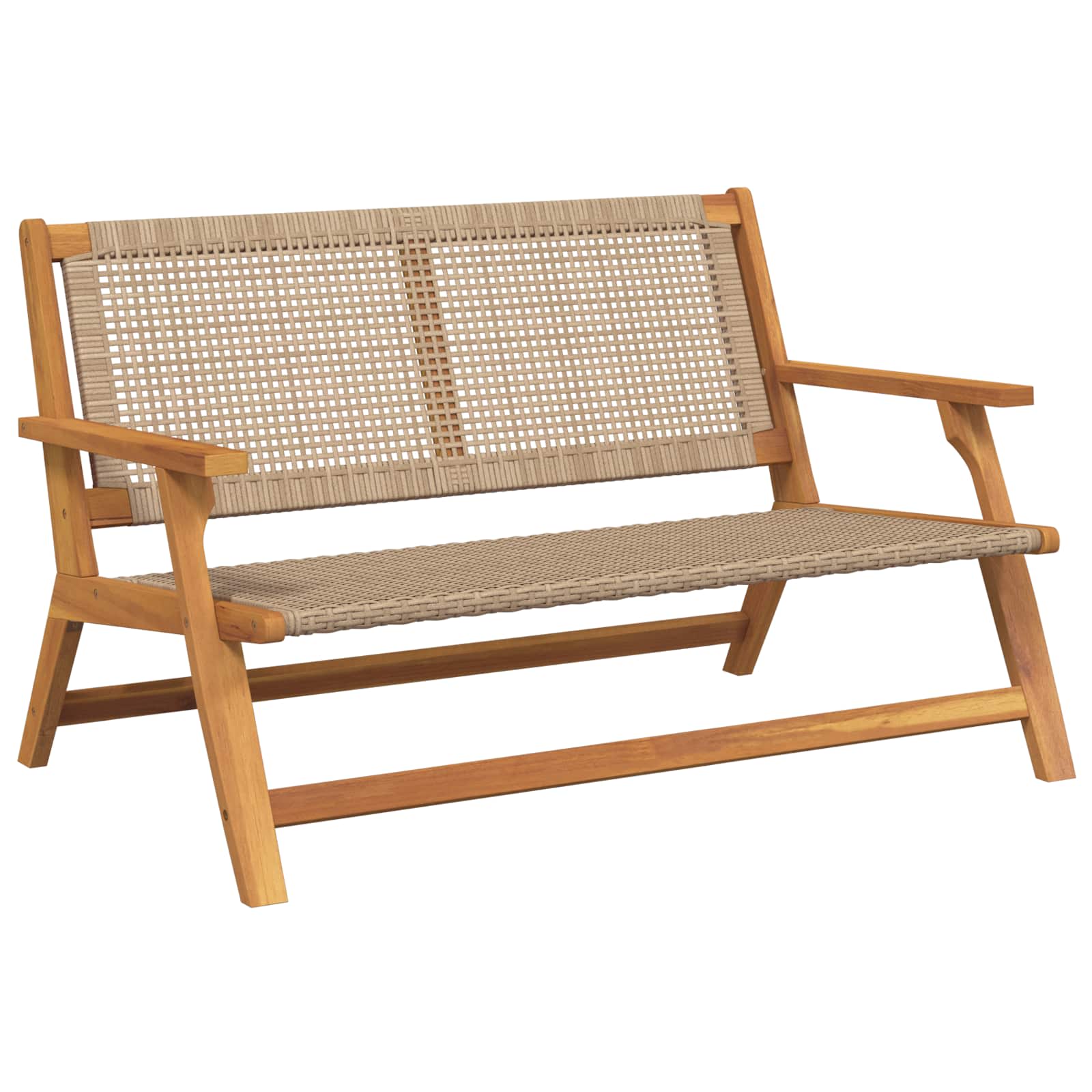 Tuinmeubelen Beige 122 x 78 x 73 cm Massief Acaciahout image 1