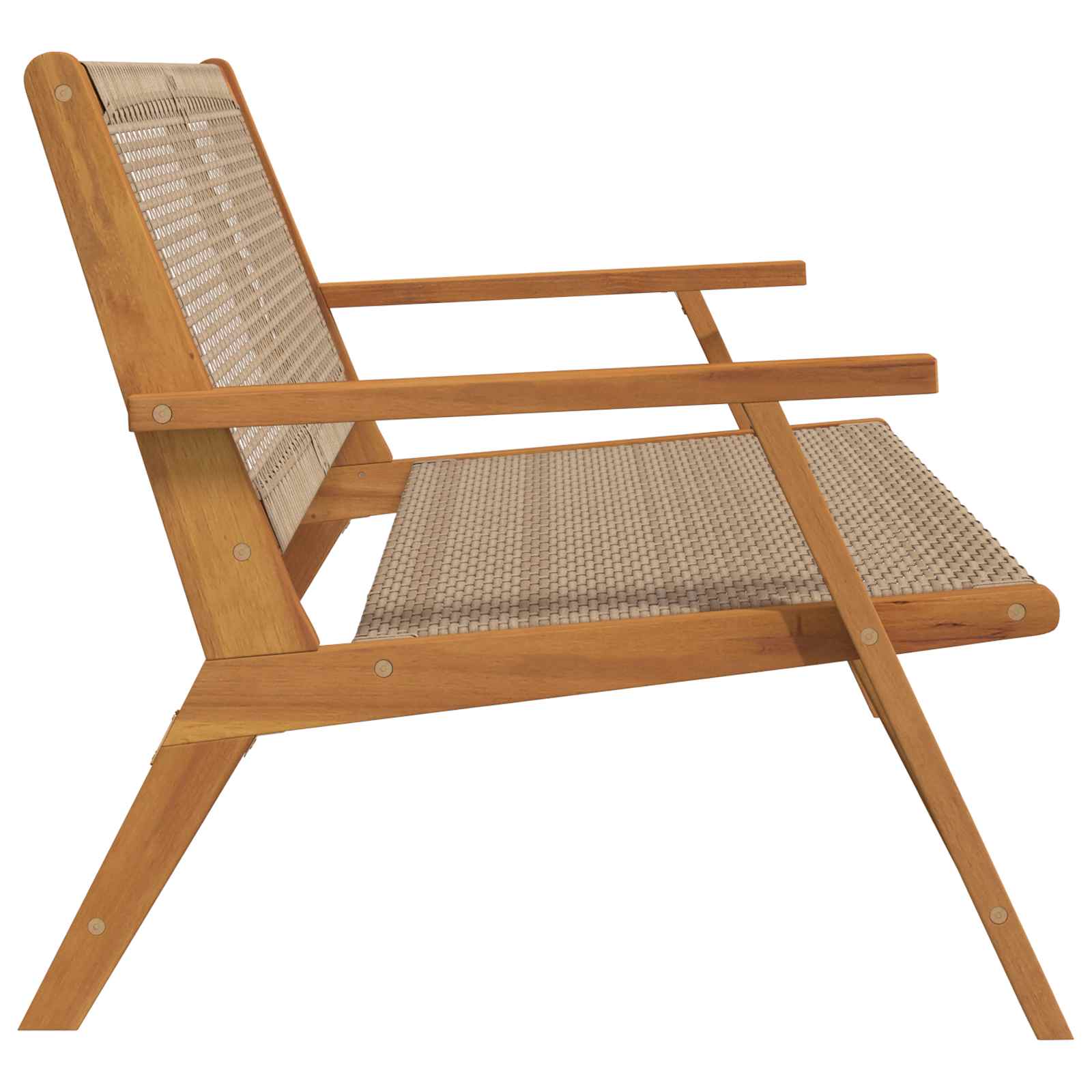 Tuinmeubelen Beige 122 x 78 x 73 cm Massief Acaciahout image 3
