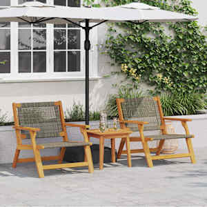 Zahradní nábytek 2 pcs Šedá 67 x 78 x 73 cm - obrázek 1