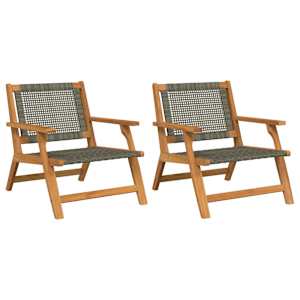 Zahradní nábytek 2 pcs Šedá 67 x 78 x 73 cm - obrázek 2