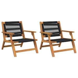 vidaXL Aia Relax Tool 2 tk Must Tugev akatsiapuu