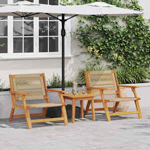 Zahradní nábytek 2 pcs Béžová 67 x 76 x 73 cm - obrázek 1