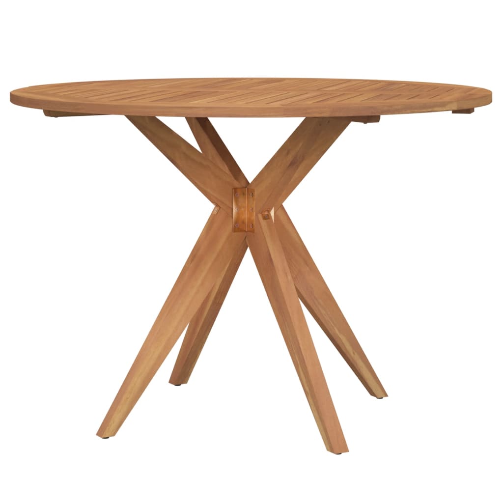 vidaXL Zahradní stůl kulatý Ø 110 x 75 cm masivní akáciové dřevo