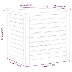 Zahradní úložný box 60 x 50 x 55 cm masivní eukalyptové dřevo - obrázek 9